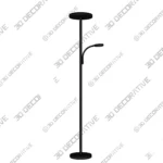 LED Torchiere Floor Lamp Dimmable Reading Light Remote Control 3D Models