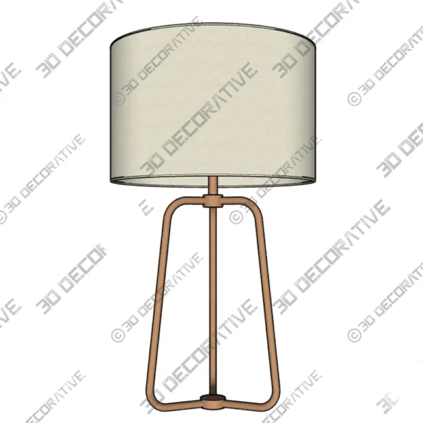 Modern Table Lamp 25.5 Inch Tall Sleek Lighting - 3D Models