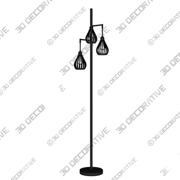 Tree Floor Lamp 3 Light Adjustable Branch Design - 3D Models