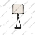 Tripod Table Lamp Black Round Base Modern Lighting - 3D Models Tripod Table Lamp Black Round Base Modern Lighting 3D Models