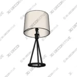 Tripod Table Lamp Black Round Base Modern Lighting - Shop Now Tripod Table Lamp Black Round Base Modern Lighting Shop Now