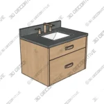 Ashbury 30 Wall Mount Vanity Natural White Oak Floating Design - 3D Models Ashbury 30 Wall Mount Vanity Natural White Oak Floating Design 3D Models