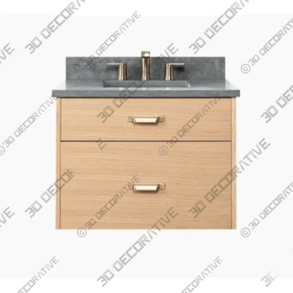 Ashbury 30 Wall Mount Vanity Natural White Oak Floating Design