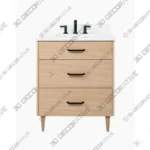 Ashbury 30 White Oak Vanity with Integrated Stone Basin Ashbury 30 White Oak Vanity with Integrated Stone Basin