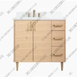 Ashbury 36 White Oak Vanity Left Sink Configuration