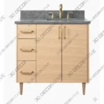Ashbury 36 White Oak Vanity Right Sink Asymmetrical Design Ashbury 36 White Oak Vanity Right Sink Asymmetrical Design