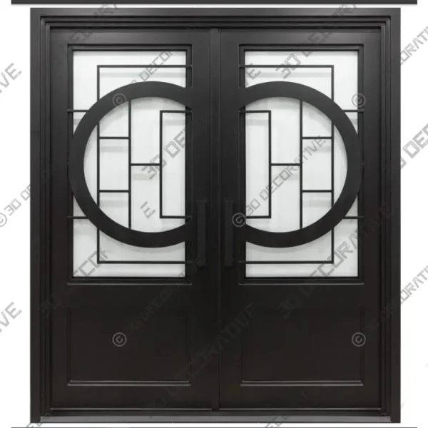 Nova Royal Modernist Wrought Iron Door Style 050