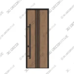 Ronex 1055 Teak Entry Portal Modern Design 3D Decorative