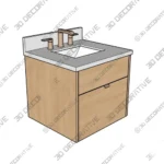 Ashbury Floating Vanity 24 White Oak Wall Mount Vanity - 3D Models Ashbury Floating Vanity 24 White Oak Wall Mount Vanity 3D Models